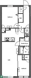 CREATIF東日暮里 2LDKの間取図画像