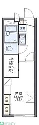 レオパレスグリーンハイツ1号 1Kの間取図画像