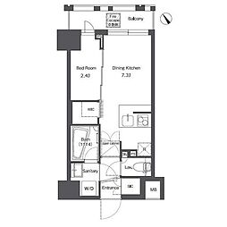 COMFORIA台東根岸 1DKの間取図画像