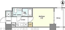 プラシア北千住 1Kの間取図画像