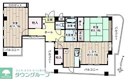 レ・ジェンヌ・サトウ 9階2LDKの間取り