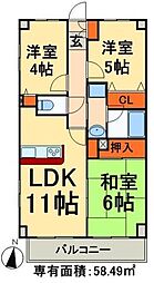 ＳＵＮＮＹ　ＷＥＬＬ 1階3LDKの間取り