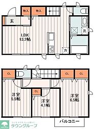 プライムアセット青井 2階3LDKの間取り