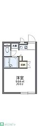 レオパレスメゾンプレミール 2階1Kの間取り