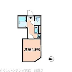 レクラン五反野 3階1Kの間取り