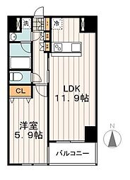 アンティニティ　アヤセ 4階1LDKの間取り