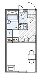 京成本線 京成高砂駅 徒歩5分の賃貸アパート 2階1Kの間取り