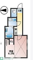 第3岡田ハイツ 1階1Kの間取り