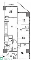 SSKグリーンパーク北綾瀬 8階4DKの間取り