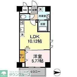 Grande Carro(グランデカッロ) 5階1LDKの間取り
