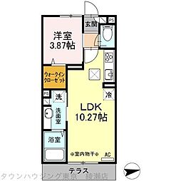 ダ アン ア シス 1階1LDKの間取り