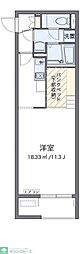 日暮里舎人ライナー 見沼代親水公園駅 徒歩10分の賃貸アパート 2階ワンルームの間取り