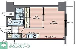日暮里舎人ライナー 西新井大師西駅 徒歩2分の賃貸マンション 11階1LDKの間取り