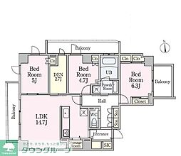 プレミア亀有 10階3SLDKの間取り