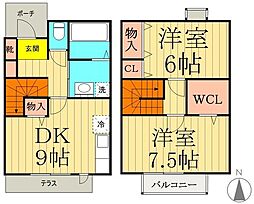 パークハイムＫ　II 1階2DKの間取り