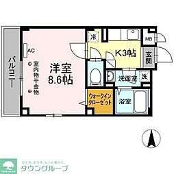 Park Avenue 2階1Kの間取り