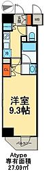 カリーノ入谷 3階1Kの間取り