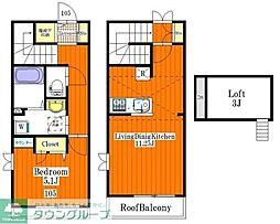 カーサセレステ 1LDKの間取図画像