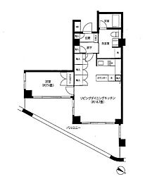 ヒューリック浅草一丁目 4階1LDKの間取り