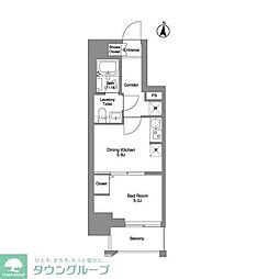 クラリティア綾瀬 10階1DKの間取り