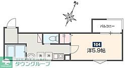 京成本線 京成高砂駅 徒歩11分の賃貸アパート 1階1Kの間取り