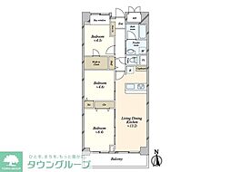 ライオンズマンション南砂町 12階3LDKの間取り