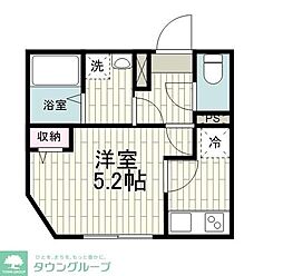 東急田園都市線 三軒茶屋駅 徒歩10分の賃貸アパート 2階1Kの間取り