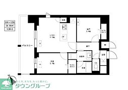 東京マンション 8階1SLDKの間取り