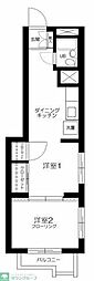 芙蓉マンション 1階1LDKの間取り