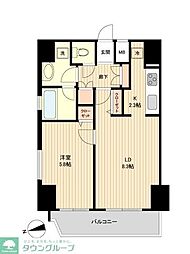 ラクラス新御徒町 9階1LDKの間取り