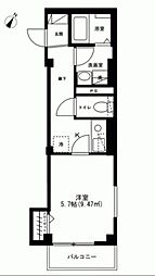 メゾンフォ―シーズンズ 3階1Kの間取り