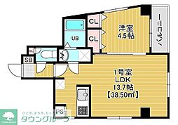 Ｔｈｅ　Ｈｏｕｓｅ　ｍｉｎｏｗａ 5階2LDKの間取り