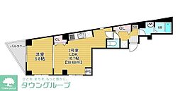 Ｔｈｅ　Ｈｏｕｓｅ　ｍｉｎｏｗａ 7階2LDKの間取り