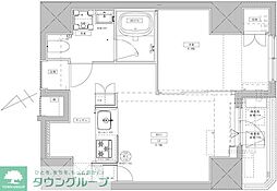 GENOVIA文京千駄木 6階1LDKの間取り