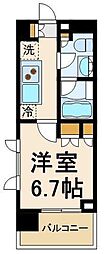 ＬａＳａｎｔｅ千駄木 11階ワンルームの間取り