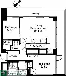 ドゥーエ千石 3階2LDKの間取り