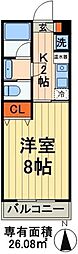 日暮里舎人ライナー 舎人公園駅 徒歩5分の賃貸アパート 3階1Kの間取り