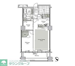 パークキューブ西ヶ原ステージ 4階1LDKの間取り