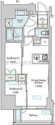 Ｂｒｉｌｌｉａ　ｉｓｔ　上野稲荷町 8階2LDKの間取り
