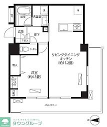 コスモリード西日暮里 2階2DKの間取り