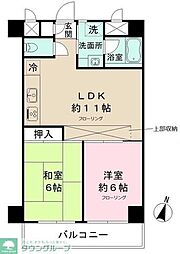 オーベルジュ桐ヶ丘 3階2LDKの間取り