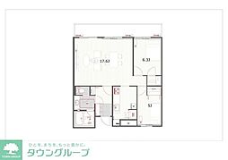 リバーサイド隅田セントラルタワーパレス 17階3DKの間取り