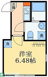 東武伊勢崎線 西新井駅 徒歩11分の賃貸アパート 3階1Kの間取り