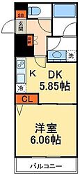 東京メトロ銀座線 稲荷町駅 徒歩6分の賃貸マンション 11階1Kの間取り