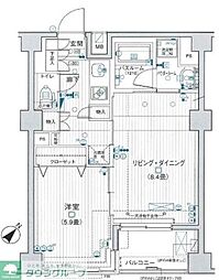 日神デュオステージ押上 3階1LDKの間取り