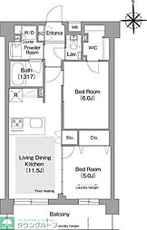 コンフォリア・リヴ文京護国寺 2LDKの間取図画像