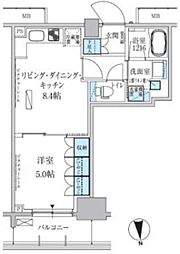 パークアクシス上野三丁目 1LDKの間取図画像