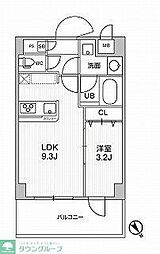 ドゥーエ曳舟 1LDKの間取図画像