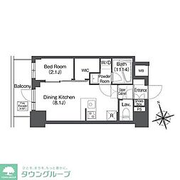 コンフォリア日暮里 1DKの間取図画像