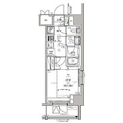 ヴィルドミール浅草橋 1Kの間取図画像